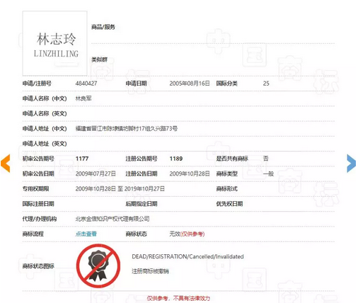 真假“林志玲”商標(biāo)之戰(zhàn)：山寨“林志玲”恐不保5